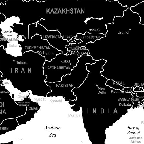 The World mapa polityczna-konturowa, tapeta